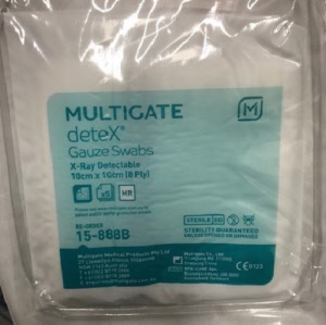 Multigatew Detec Gauze Swabs 10cm x 10cm - 15-888B